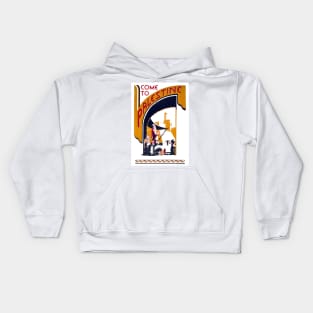 Vintage Travel Poster Come to Palestine Kids Hoodie